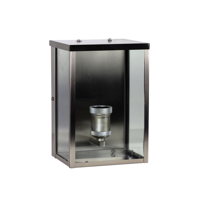Wall Light Outdoor Brushed Chrome E27 25cm Oakland Oriel Lighting