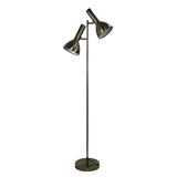 Floor Lamp Twin Head Adjustable Antique Brass 150cm Vespa Oriel Lighting