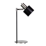 Table Lamp Adjustable Black E27 53cm Ari (Brushed Chrome Head) Oriel Lighting