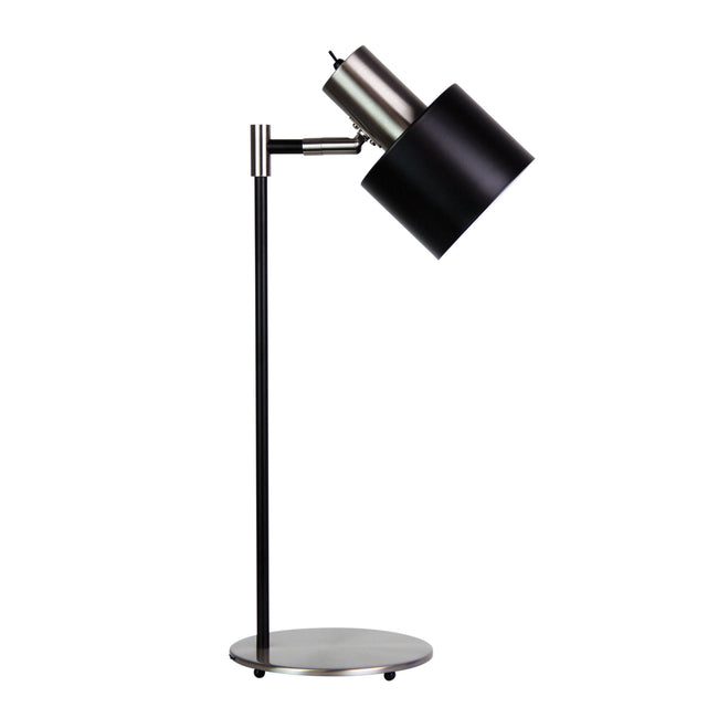 Table Lamp Adjustable Black E27 53cm Ari (Brushed Chrome Head) Oriel Lighting