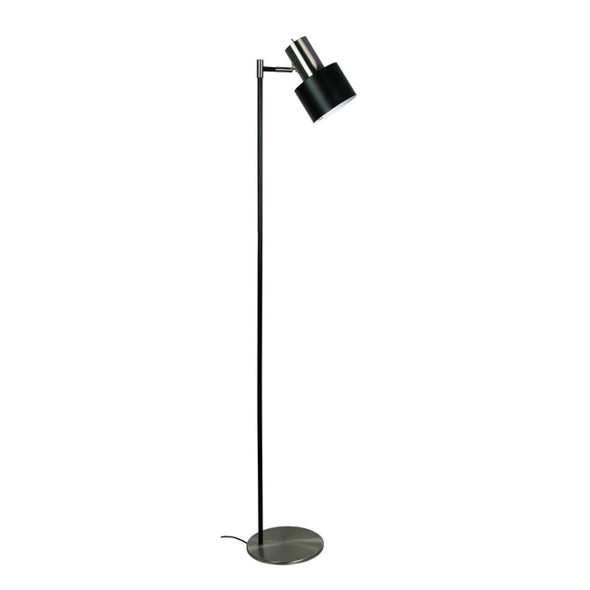 Floor Lamp Adjustable Brushed Chrome Head E27 160cm Ari Oriel Lighting
