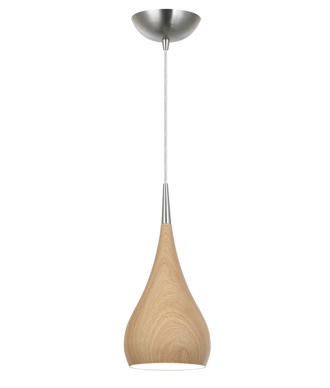 CLA Lighting Zara Bell Shaped Pendant Oak Wood
