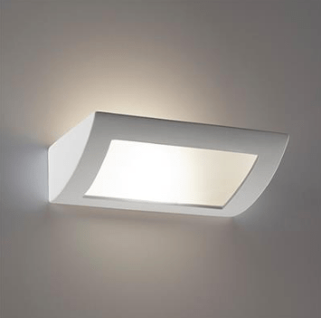 Wall Light Raw Ceramic w Frosted Glass in E27 30cm BF-8232 Domus Lighting 