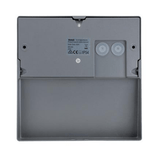 LED Wall Light Exterior Surface Mount Square 9W in Silver or Dark Grey Zeke Domus Lighting | Alpha Lighting & Electrics 