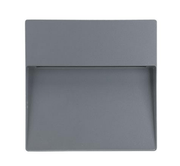 LED Wall Light Exterior Surface Mount Square 9W in Silver or Dark Grey Zeke Domus Lighting | Alpha Lighting & Electrics 