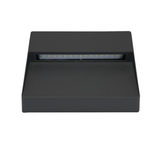 LED Wall Light Exterior Surface Mount Square 9W in Silver or Dark Grey Zeke Domus Lighting | Alpha Lighting & Electrics 