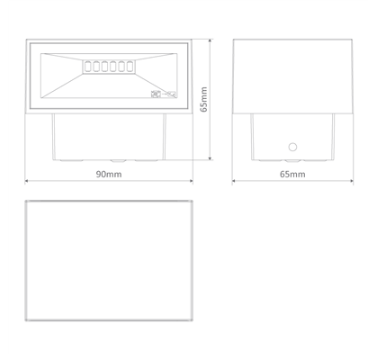 LED Wall Light Twin Silver or White in 6W 240V 9cm Block Mini in 3K and 5k Domus Lighting 