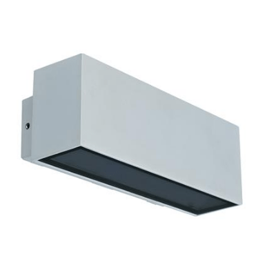 LED Wall Light Twin Silver or White in 3K and 5K in 12W Block Wide Domus Lighting | Alpha Lighting & Electrics 