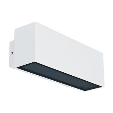 LED Wall Light Twin Silver or White in 3K and 5K in 12W Block Wide Domus Lighting | Alpha Lighting & Electrics 
