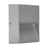 LED Step Light Outdoor Square Silver D-Grey or White in 3W 240V Zeke Mini in 3K or 5K Domus Lighting | Alpha Lighting & Electrics 