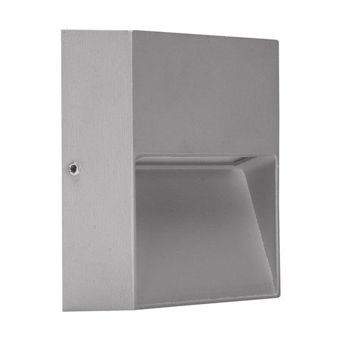LED Step Light Outdoor Square Silver D-Grey or White in 3W 240V Zeke Mini in 3K or 5K Domus Lighting | Alpha Lighting & Electrics 