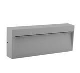 LED Step Light Outdoor Rectangle 3K and 5K in Silver Dark Grey or White in 6W 20cm Zeke Wide Domus 