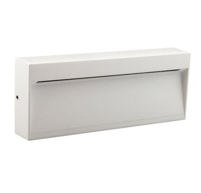 LED Step Light Outdoor Rectangle 3K and 5K in Silver Dark Grey or White in 6W 20cm Zeke Wide Domus 