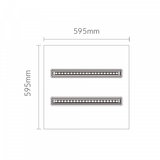 Vibe Lighting LED Panel 300x1200mm 28w Low Glare 4000K