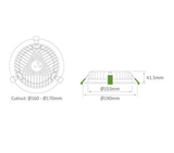 Domus Lighting DECO-20 Round 20W Dimmable LED Downlight - White Frame | Alpha Lighting & Electrics 