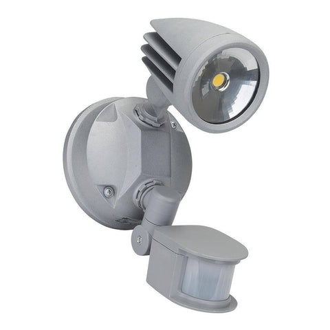 LED Spot Light Single Outdoor 15W in Black Silver or White in 5K Muro Domus Lighting | Alpha Lighting & Electrics 