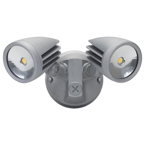 Domus Lighting MURO-PRO-30 Twin Head 30W LED Spotlight - TRIO Tricolour | Alpha Lighting & Electrics 