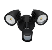 Domus Lighting MURO-30S Twin Head 30W LED Spotlight with Sensor - TRIO Tricolour | Alpha Lighting & Electrics 