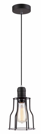 CLA Lighting Black Cage Angled Pendant 