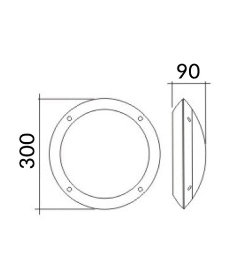 CLA Lighting LED Bulkhead 12W Round Light in Black and White