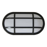 CLA Lighting LED Bulkhead 20W Oval Light with Cage Black 