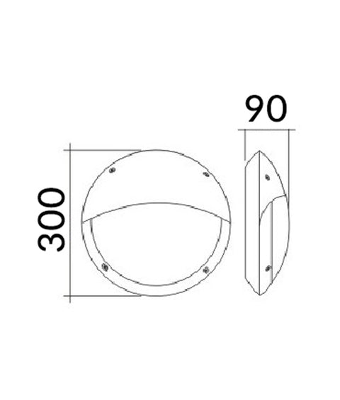 CLA Lighting LED Bulkhead 12W Round Eyelid Light in Black and White