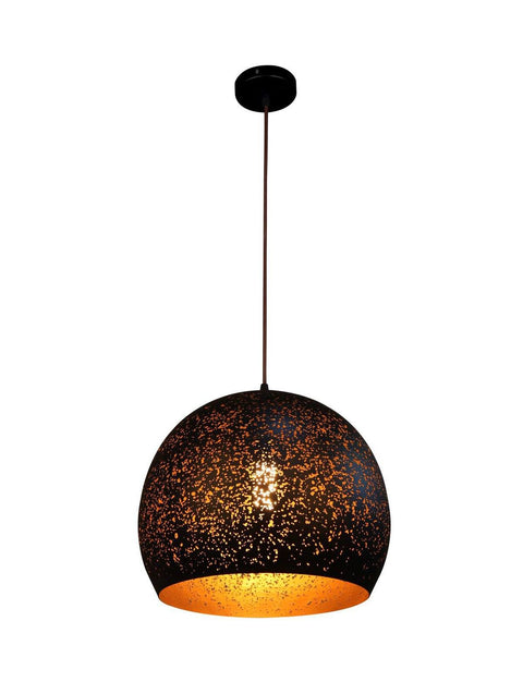 CLA Lighting Celeste Black Dome Metal Pendant 