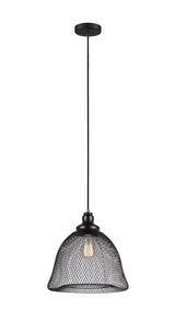 CLA Lighting Cheveux Black Mesh Bell Pendant 