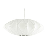 George Nelson Bubble Lamp Criss Cross Saucer Pendant Light White 40cm or 63cm - Alpha Lighting & Electrics 