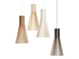 Secto Design Seppo Koho Secto 4200 Pendant Lamp in Black Natural or White - Alpha Lighting & Electrics 