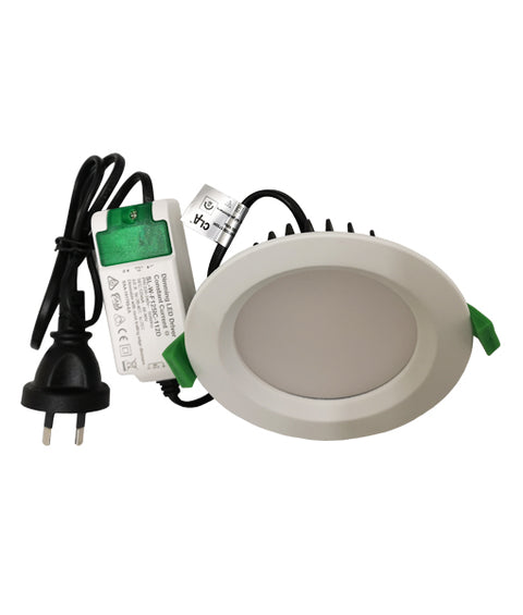 CLA Lighting GALTRI: 10W LED Dimmable Tri-CCT Fixed White Recessed Downlight