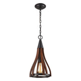 CLA Lighting Khaleesi Dark Red Timber Pendant 