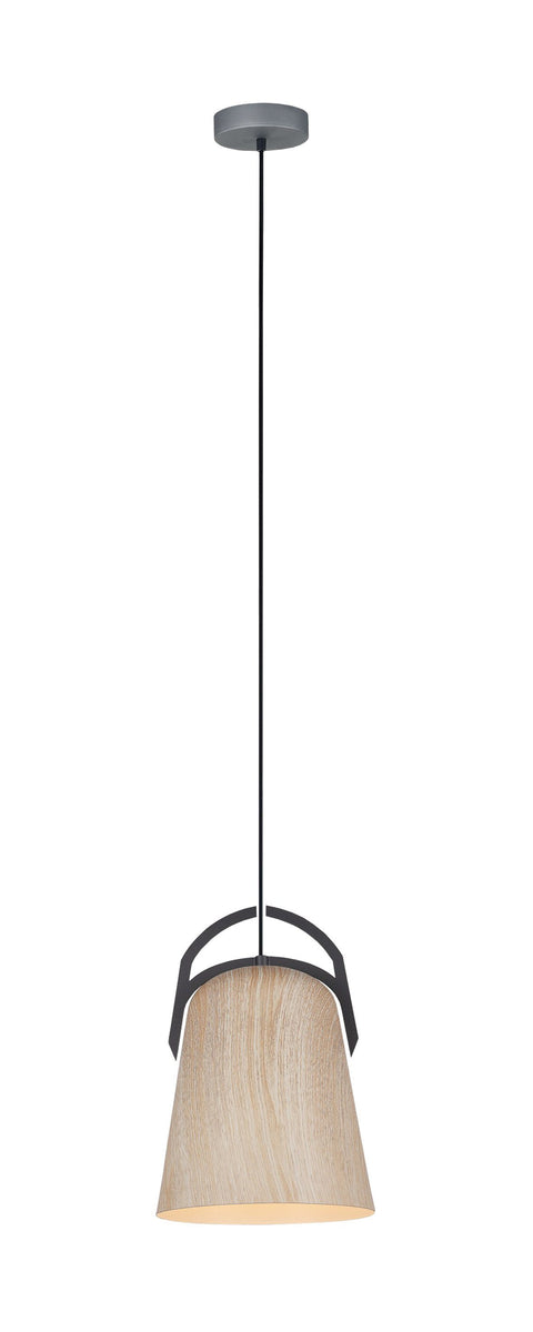 CLA Lighting Legna Natural Oak Ellipse Shaped Pendant 