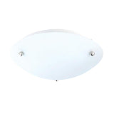 CFL Oyster Ceiling Light Round Nickel in 22W or 40W Volute Oriel Lighting - Alpha Lighting & Electrics 