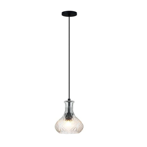 Pendant Light Clear Glass E27 in 25cm Decant Oriel Lighting - Alpha Lighting & Electrics 