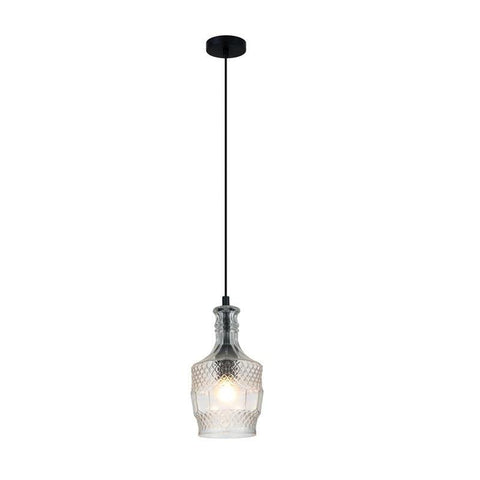 Pendant Light Clear Glass E27 in 24cm Decant Oriel Lighting - Alpha Lighting & Electrics 