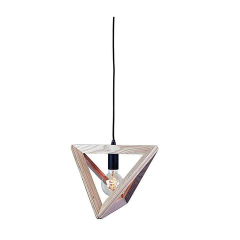 Pendant Light Natural Timber E27 in 36cm Trap Oriel Lighting - Alpha Lighting & Electrics 
