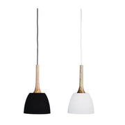 Pendant Light Black or White E27 in 42cm Malt Oriel Lighting - Alpha Lighting & Electrics 