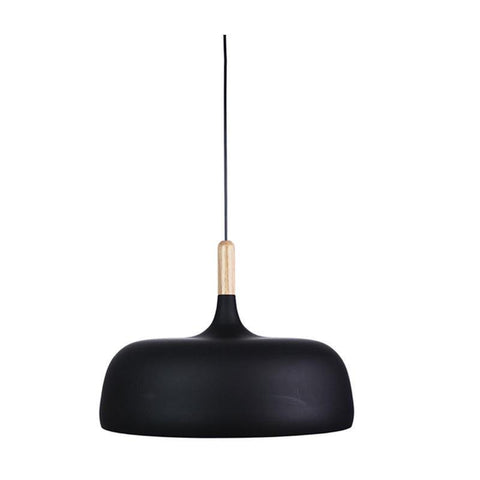 Pendant Light Black or White E27 in 48cm Malt Oriel Lighting - Alpha Lighting & Electrics 
