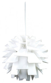 Pendant Light in White E27 43cm Ziggy Oriel Lighting - Alpha Lighting & Electrics 