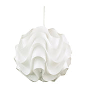 Pendant Light in White E27 43cm Chic Oriel Lighting - Alpha Lighting & Electrics 