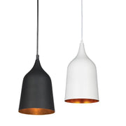 Pendant Light Matt Black or Matt White E27 in 38cm Plato Oriel Lighting - Alpha Lighting & Electrics 