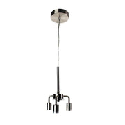 Pendant Suspension Cord Three Light B22 in Brushed Chrome Oriel Lighting - Alpha Lighting & Electrics 