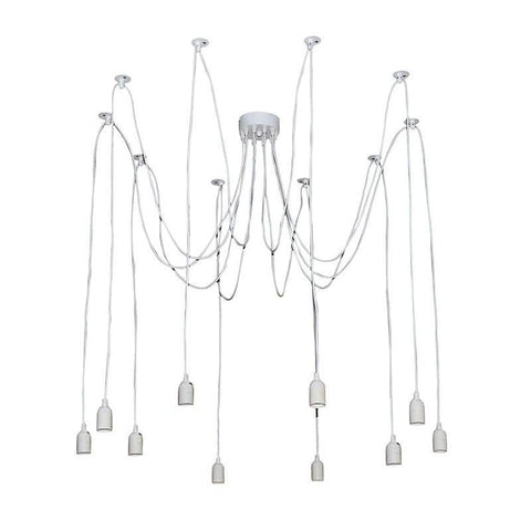 Pendant Light Suspension Frame in Black or White E27 180cm Philly Oriel Lighting - Alpha Lighting & Electrics 
