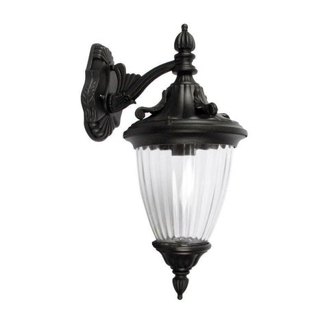 Wall Light Outdoor Black Downward E27 in 52cm Newark Oriel Lighting - Alpha Lighting & Electrics 