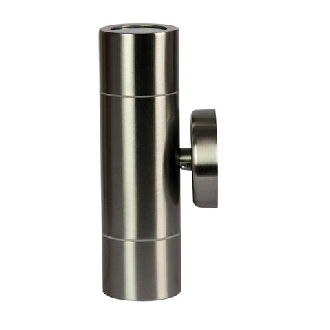 Wall Light Up & Down Outdoor Stainless Steel GU10 in 20cm Zeta Oriel Lighting - Alpha Lighting & Electrics 