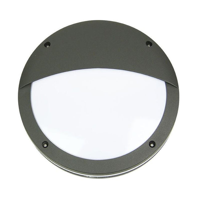 Wall Light Outdoor Eyelid Black Graphite or White E27 30cm Tonato Oriel Lighting - Alpha Lighting & Electrics 