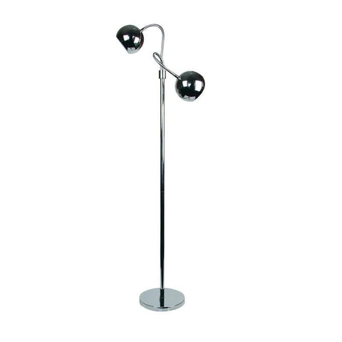 Floor Lamp Twin in Chrome or Gunmetal 137cm Bobo Oriel Lighting - Alpha Lighting & Electrics 