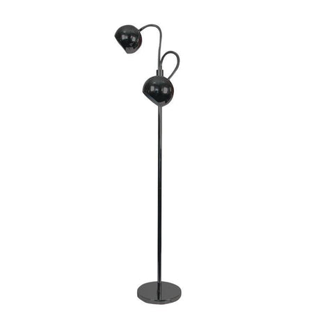 Floor Lamp Twin in Chrome or Gunmetal 137cm Bobo Oriel Lighting - Alpha Lighting & Electrics 