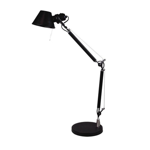 Table Lamp Adjustable in Black Silver or White 84cm Forma Oriel Lighting - Alpha Lighting & Electrics 